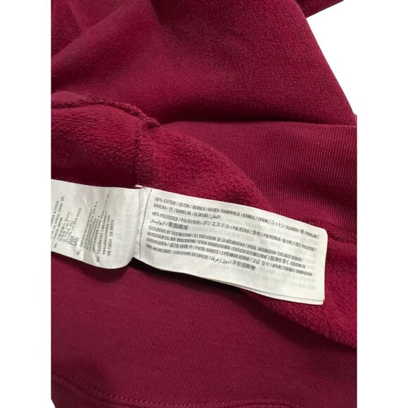 Abercrombie & Fitch Maroon Red Graphic Sweatshirt Ninety Two Womens Size M FLAWS - Picture 12 of 15